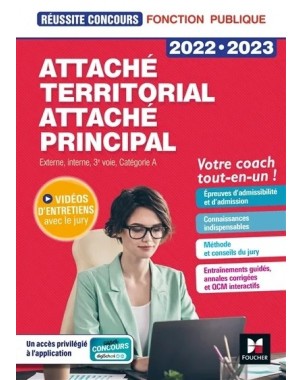 Réussite Concours - Attaché territorial, Attaché principal Cat. A - 2022-2023 - Préparation complète