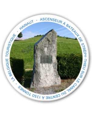 Ascenseur de Strépy-Thieu - Plaque début des travaux