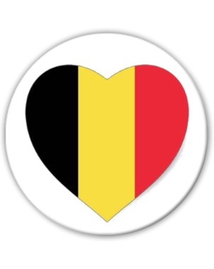Drapeau belge en forme de cœur