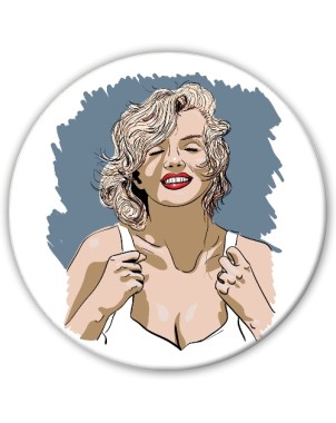 Marilyn Monroe sous la forme d'un dessin genre BD