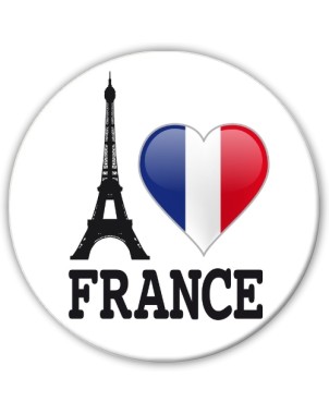 France avec tour Eiffel et cœur