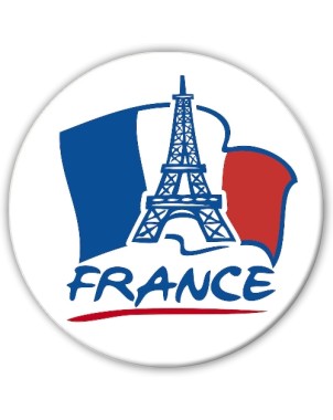 France tour Eiffel et drapeau