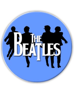The Beatles sur fond bleu