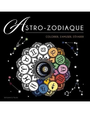 Black coloriage Astro-zodiaque